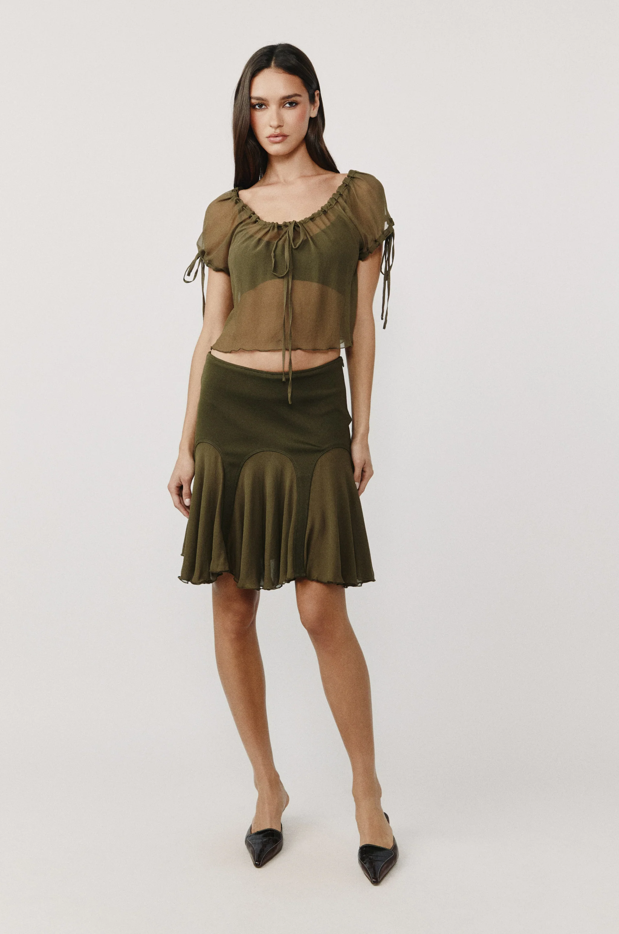 Adele Skirt | Olive - Image 3