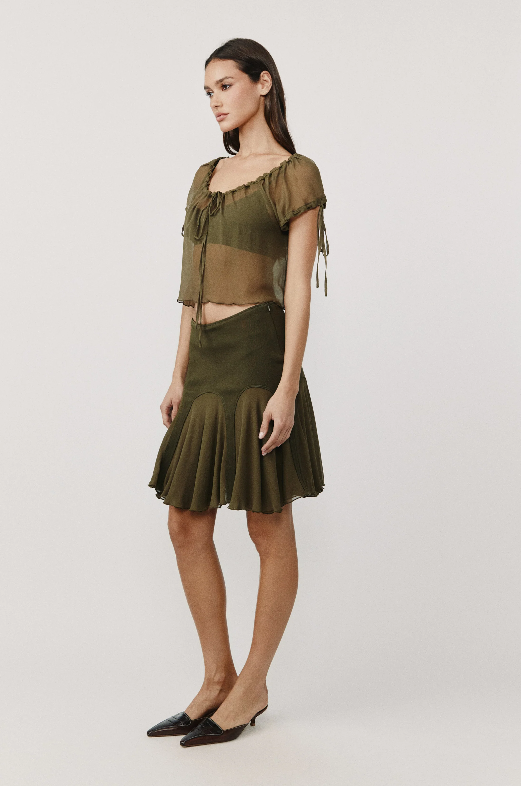 Adele Skirt | Olive - Image 7