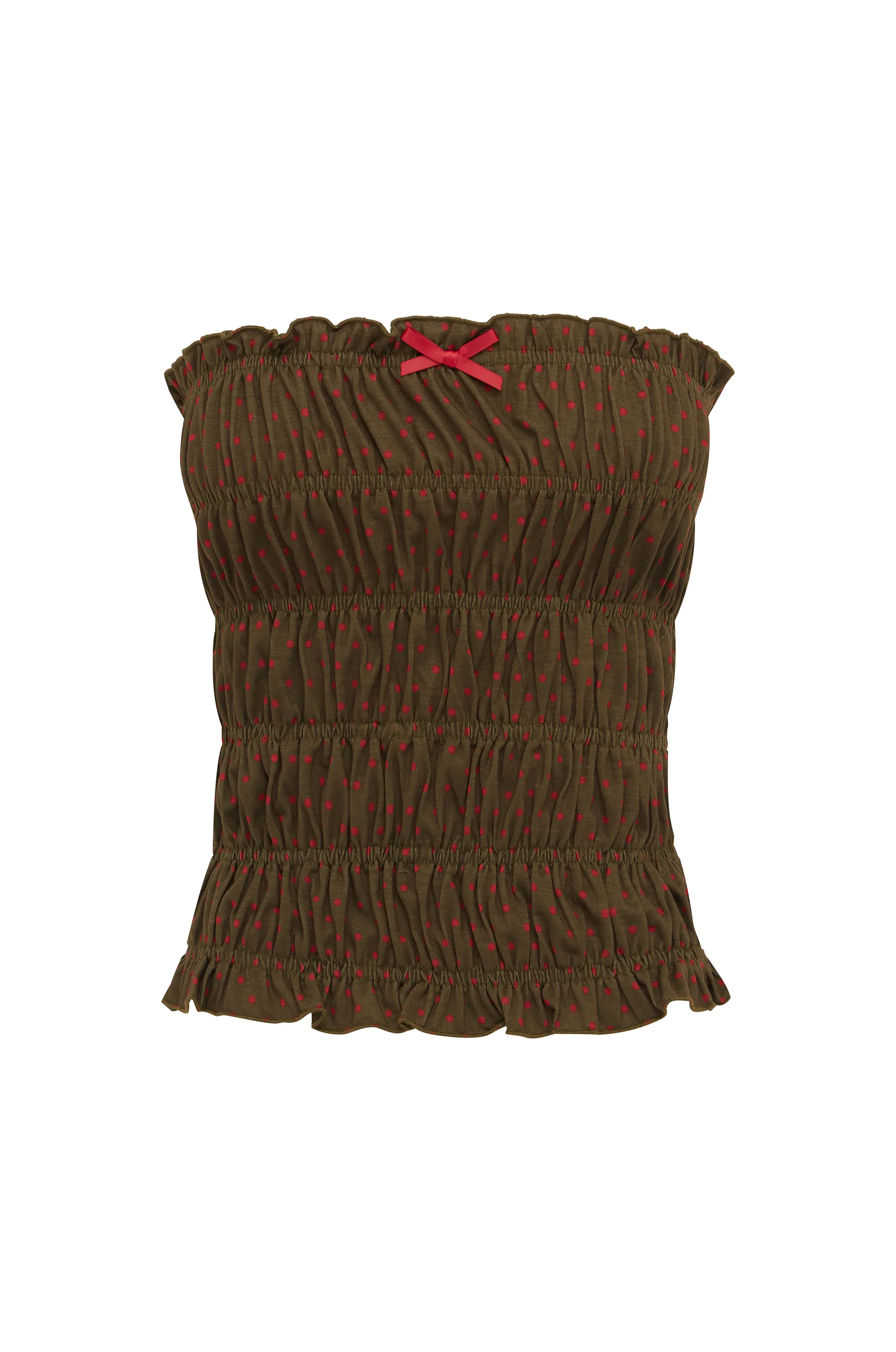 Bea Top | Brown Polka Dot - Image 7