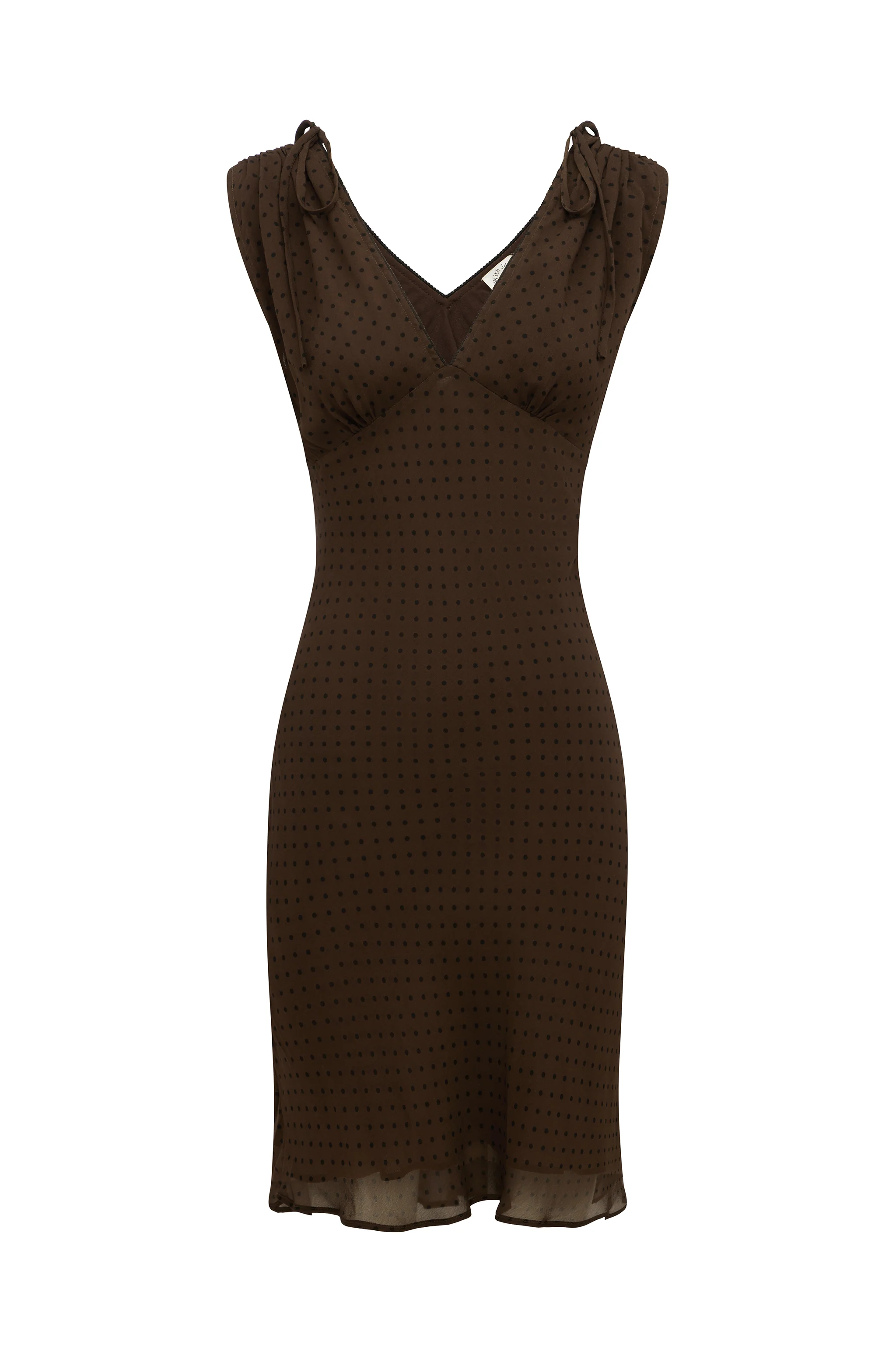 Clara Dress | Brown Polka Dot - Image 9