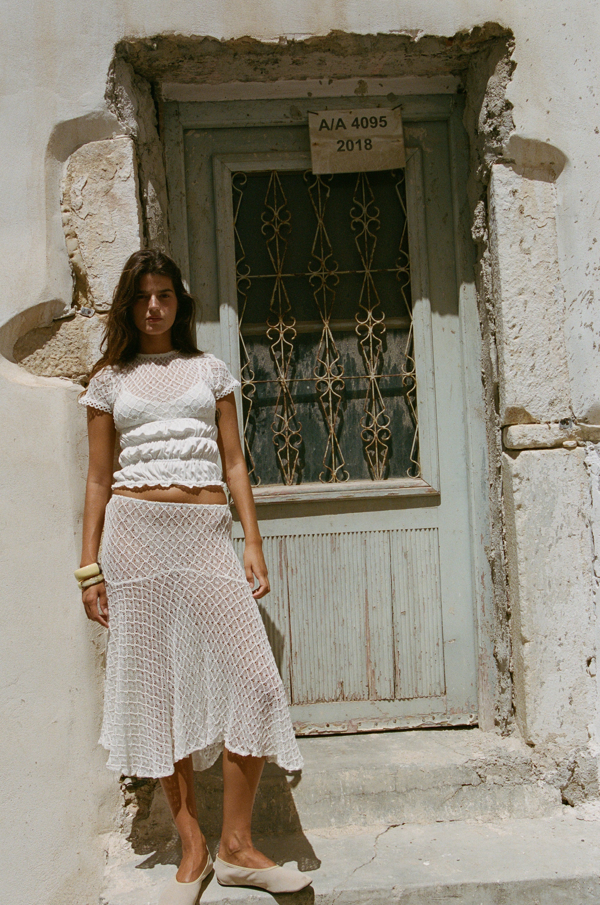 Faye Midi Skirt | White - Image 5