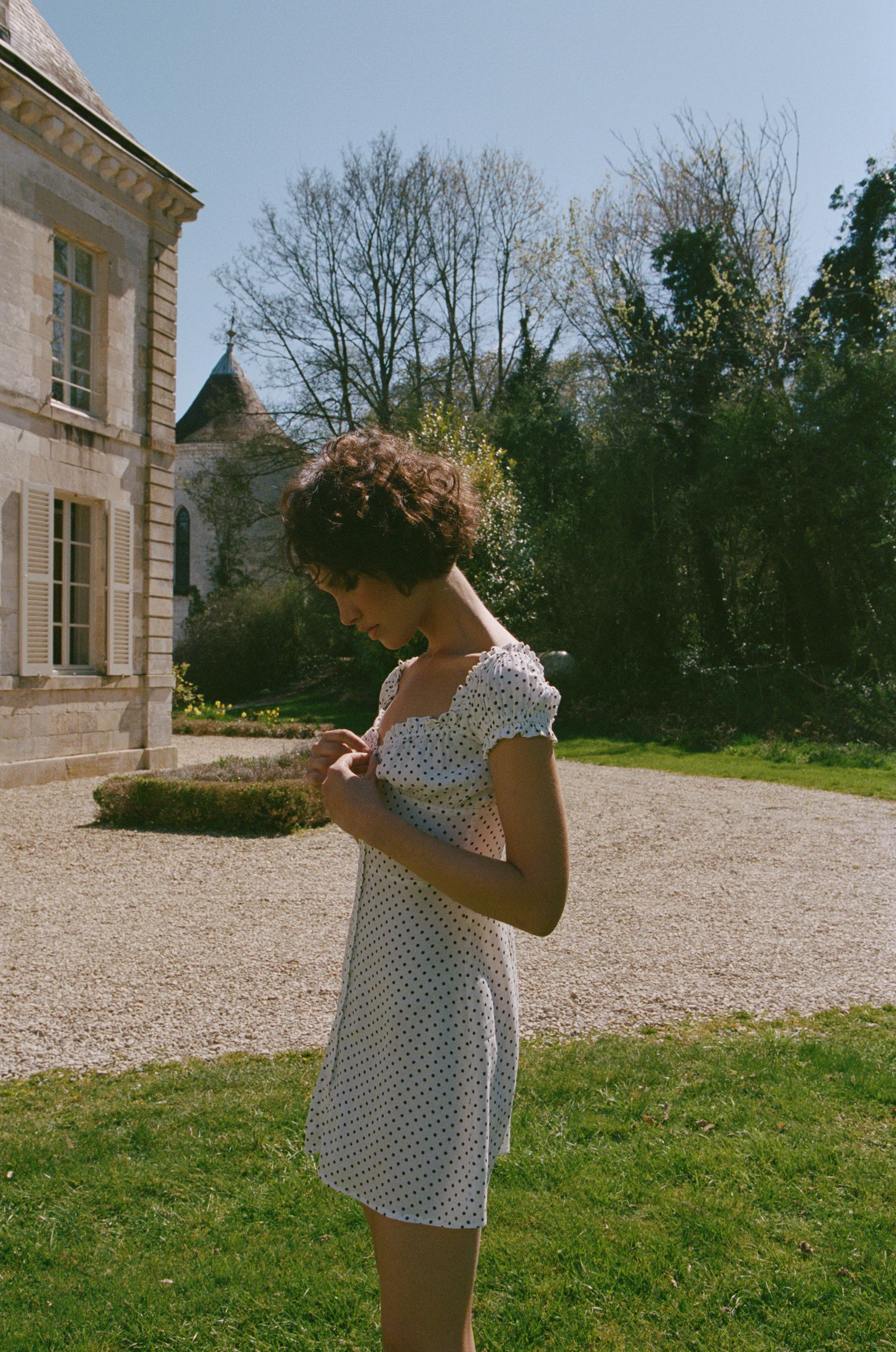 Isabelle Dress | White Polka Dot - Image 6