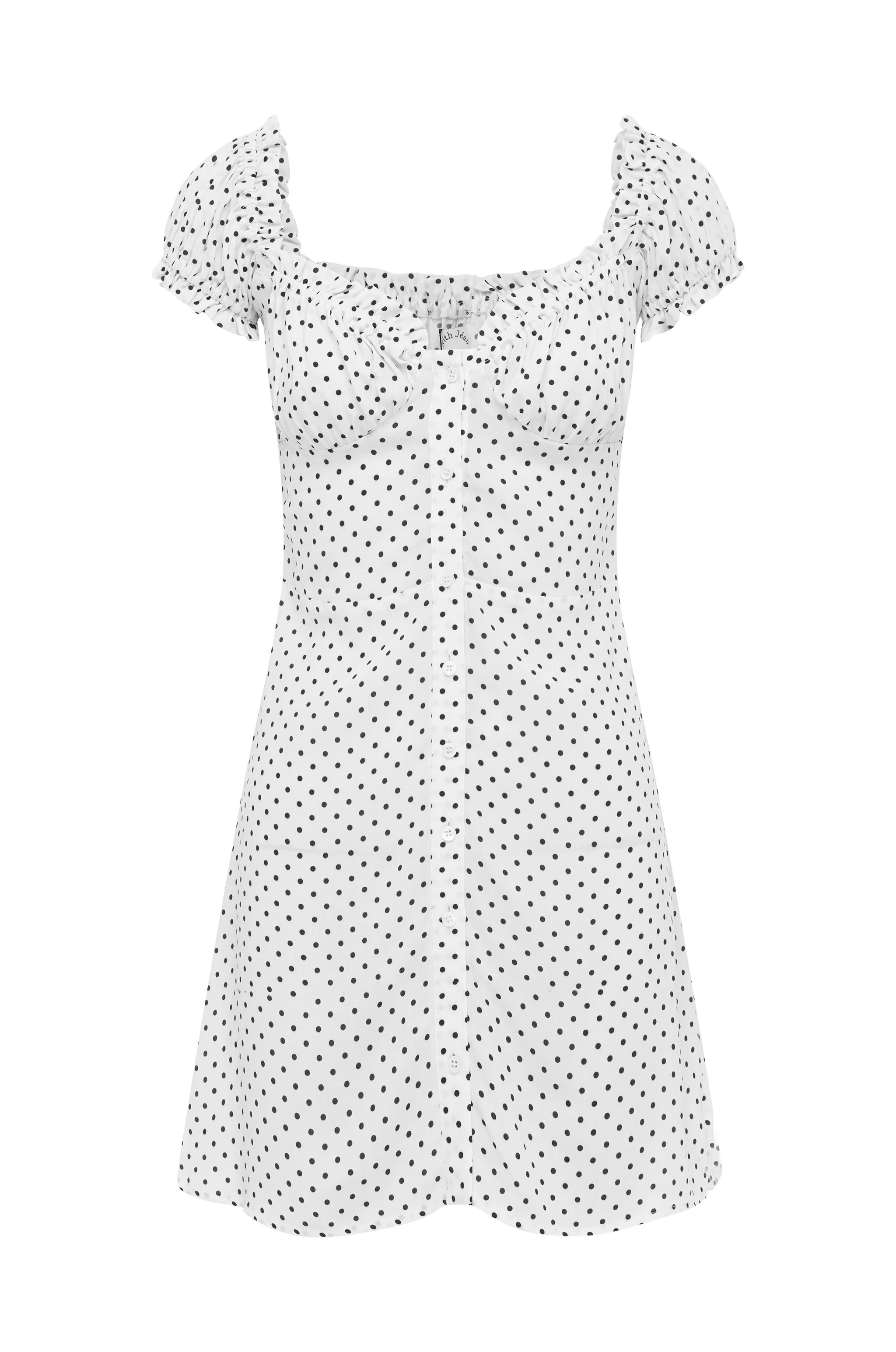 Isabelle Dress | White Polka Dot - Image 9