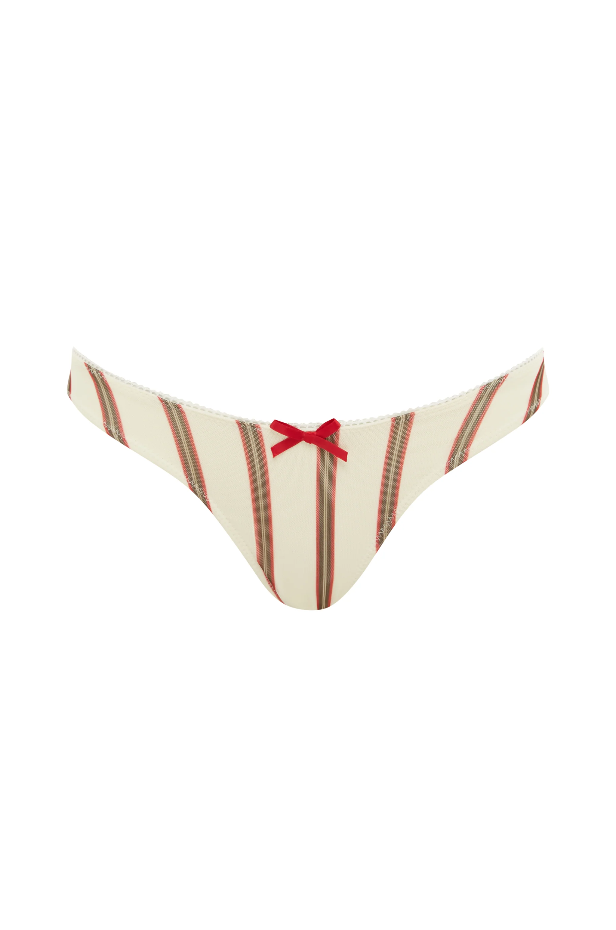 Jeanie Bikini Bottom | Cream Stripe - Image 5
