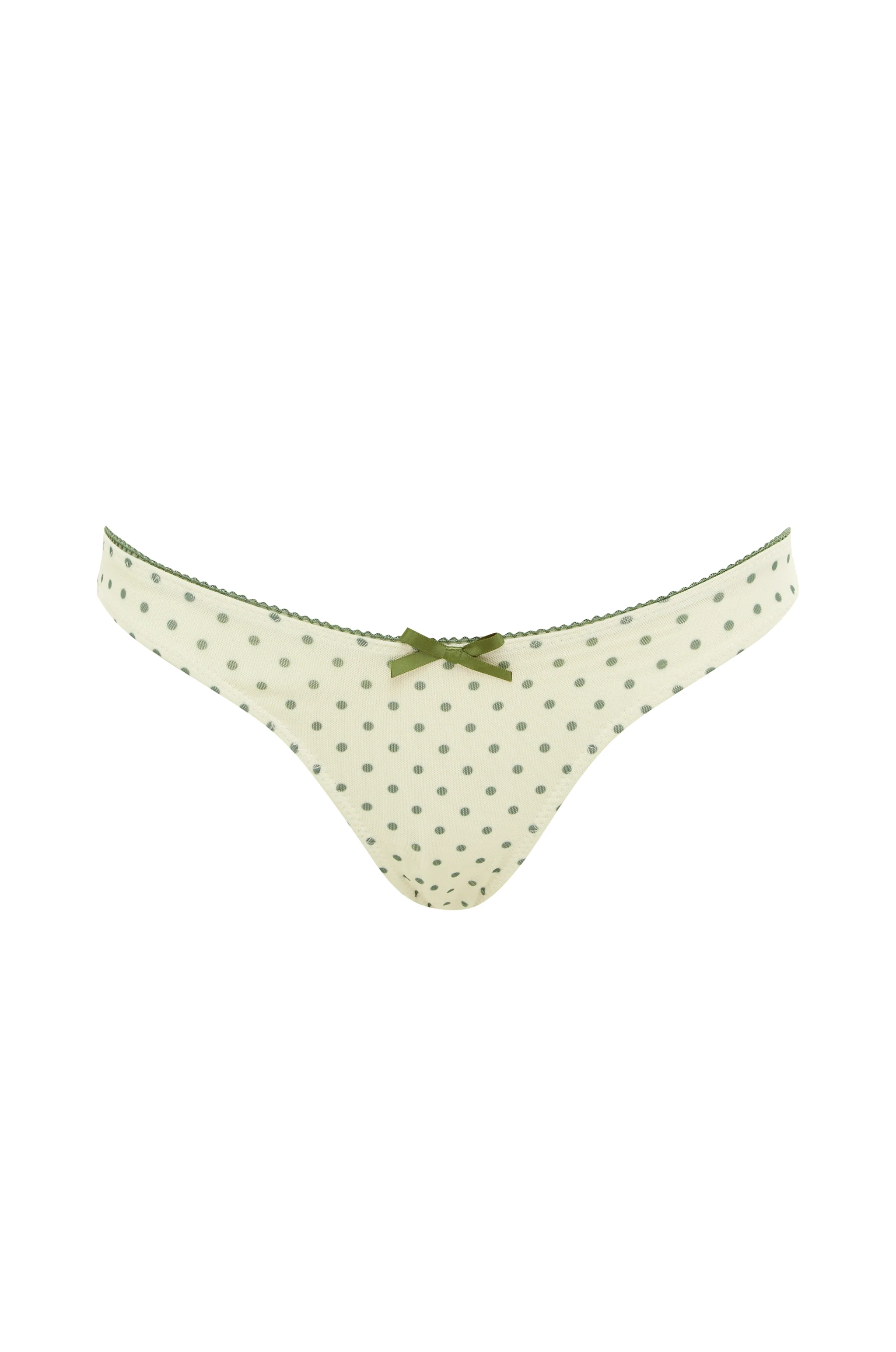 Jeanie Bikini Bottom | Green Polka Dot - Image 7