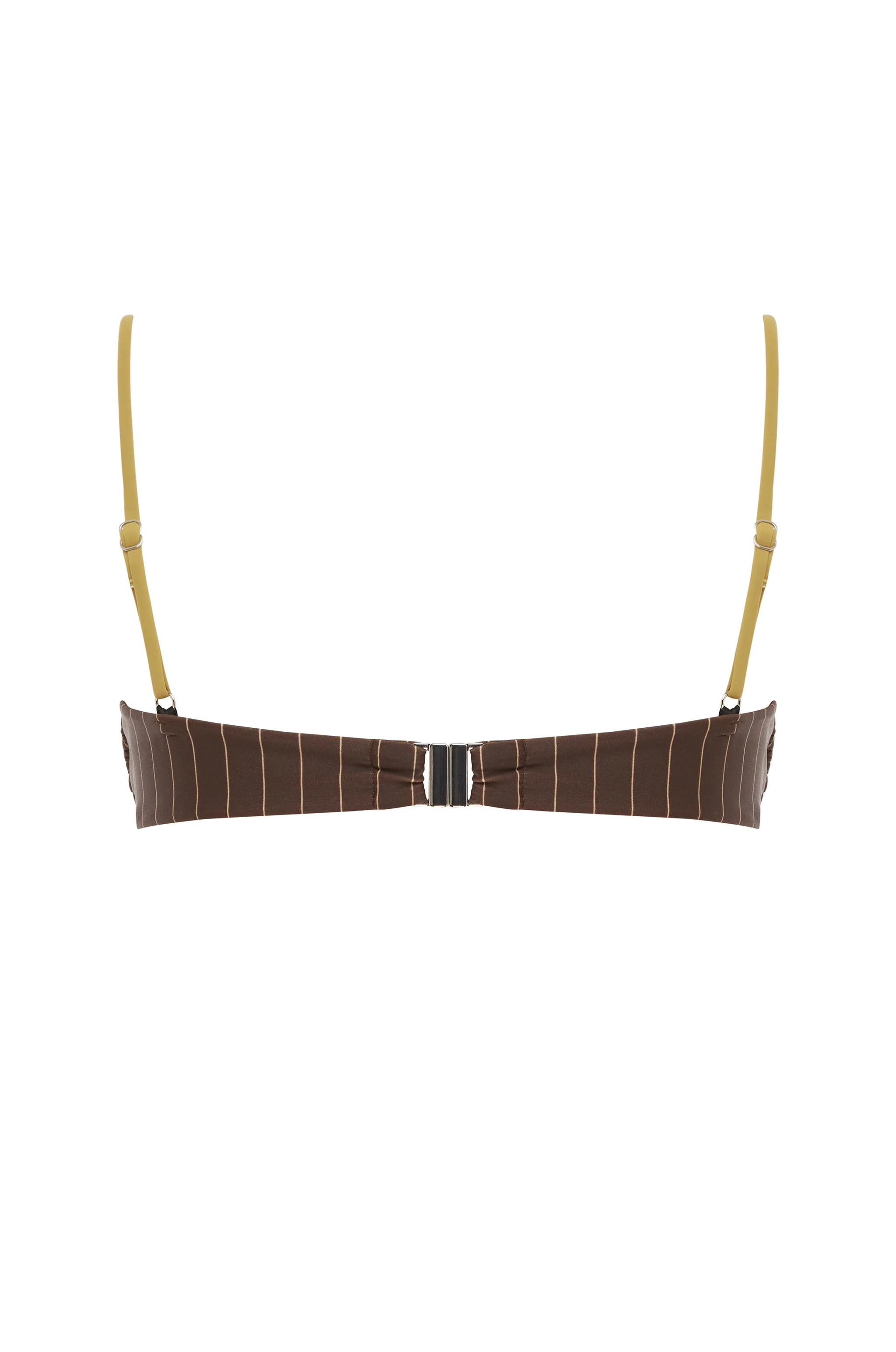 Jeanie Bikini Top | Brown Pinstripe - Image 8