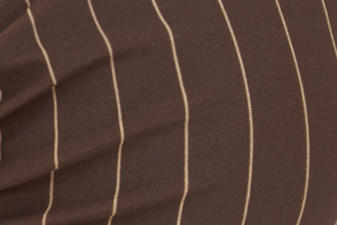 Jeanie Bikini Top | Brown Pinstripe - Image 9