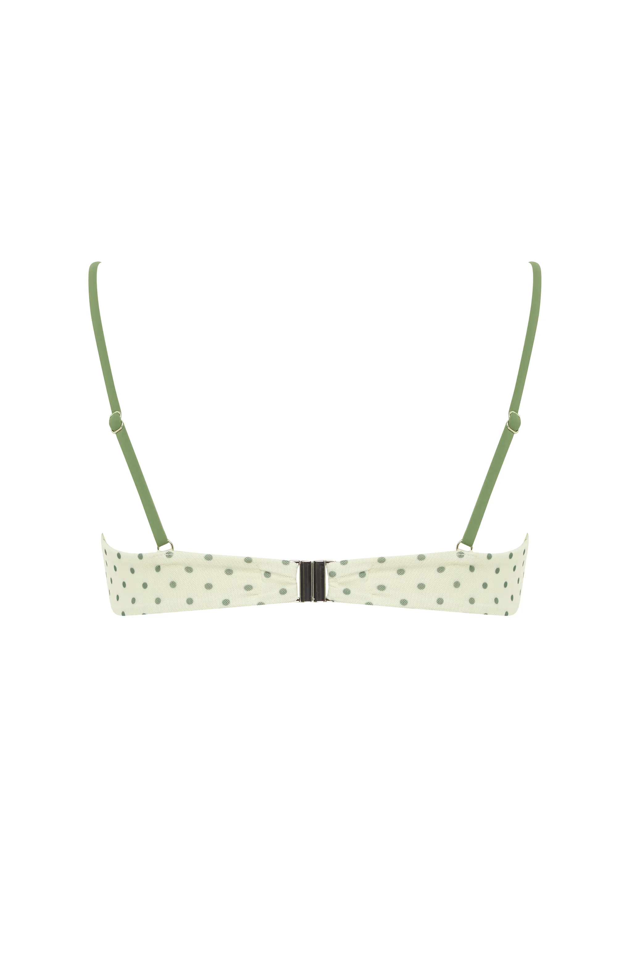 Jeanie Bikini Top | Green Polka Dot - Image 8
