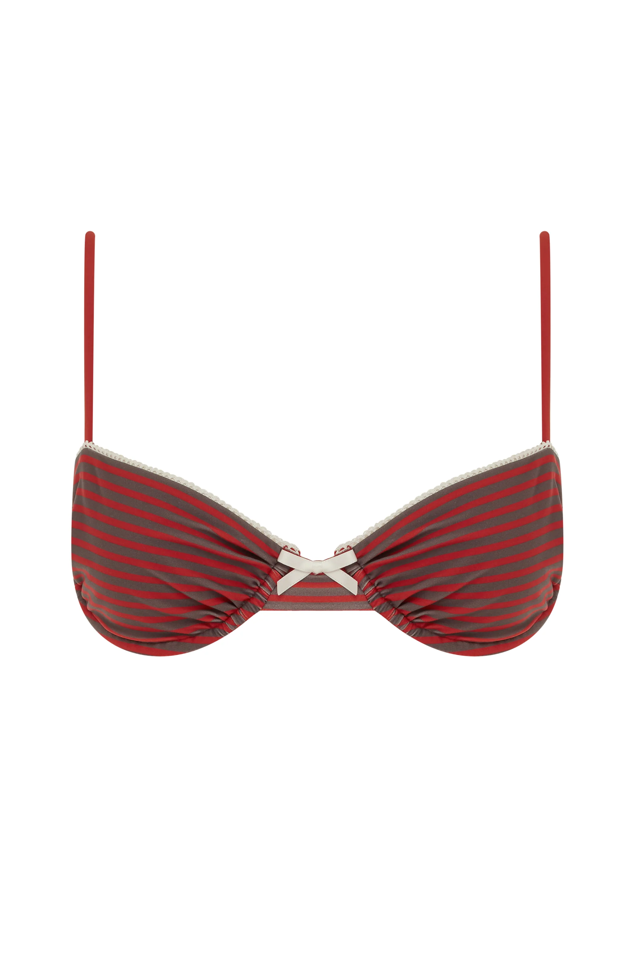 Jeanie Bikini Top | Red Stripe - Image 7