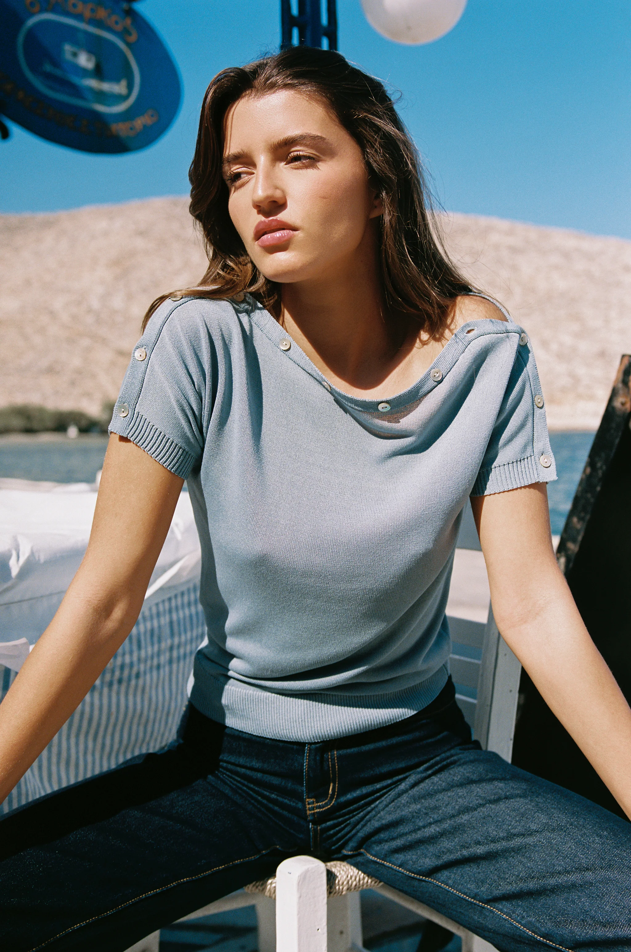June Top | Blue