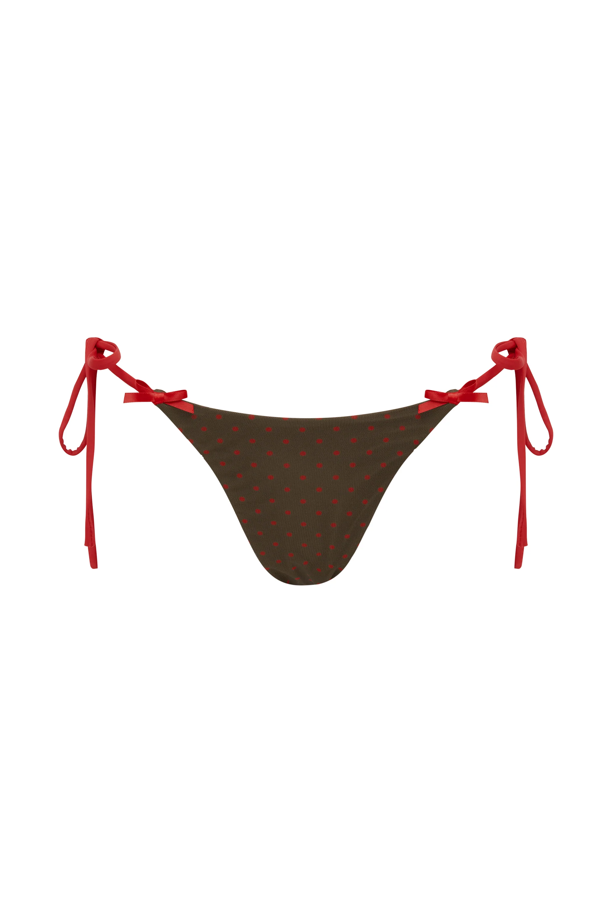 Juni Bikini Bottom | Brown / Red Polka Dot - Image 7