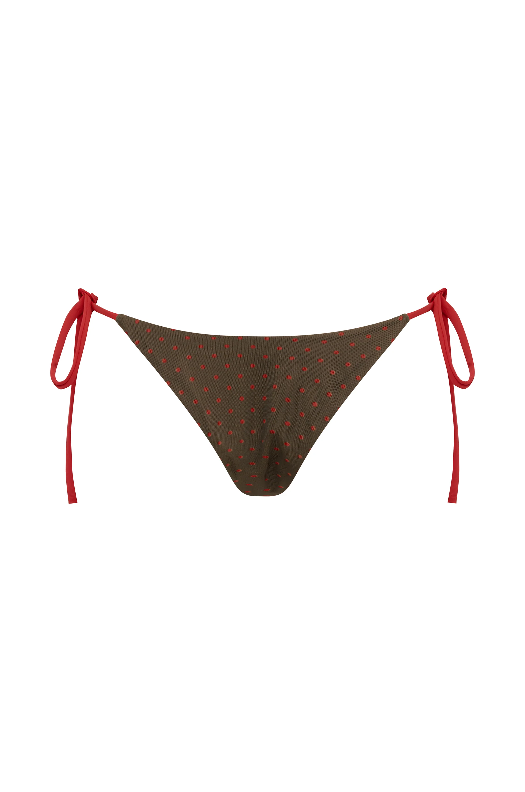 Juni Bikini Bottom | Brown / Red Polka Dot - Image 8