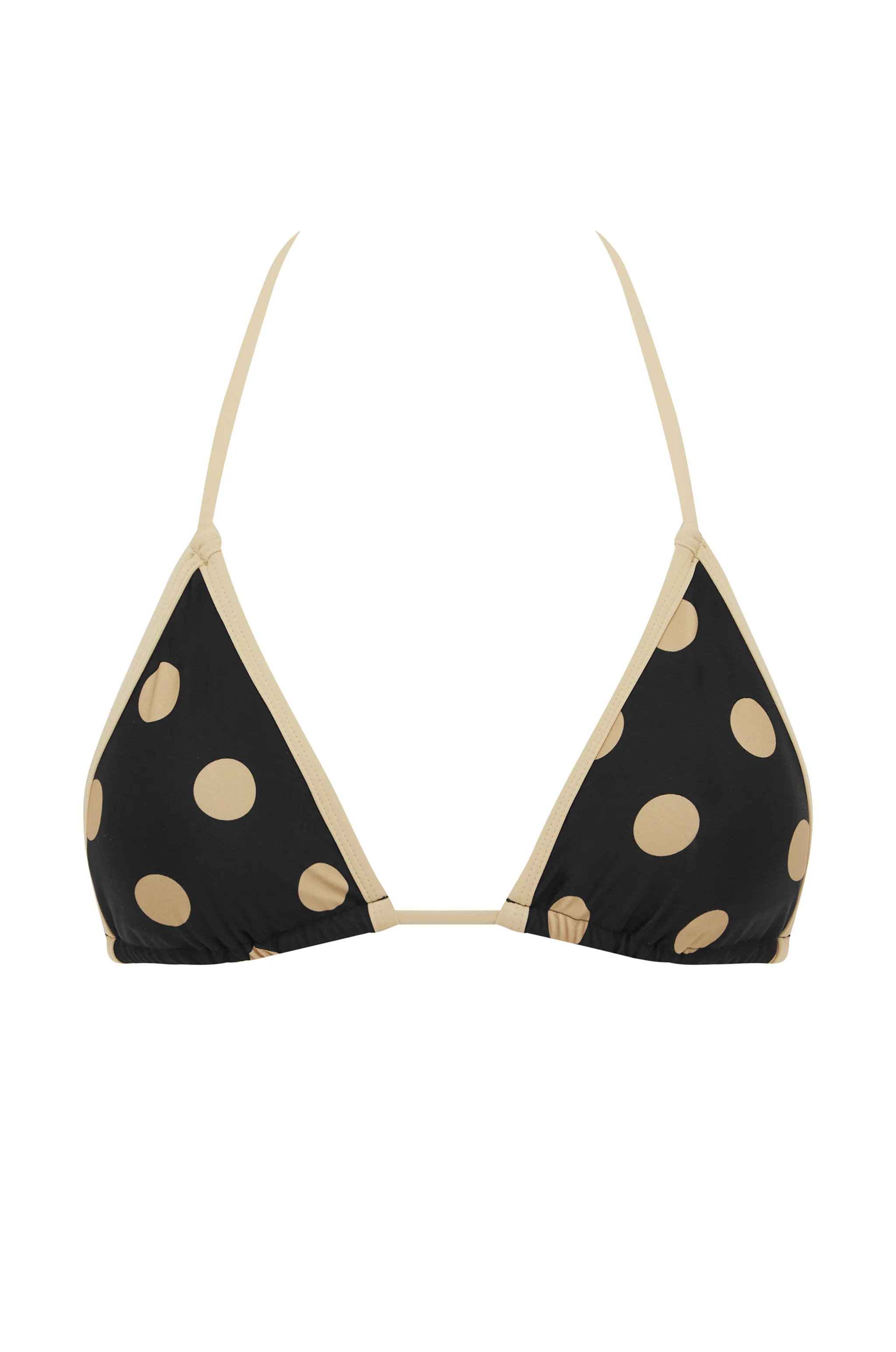 Juni Bikini Top | Beige Big Dot - Image 9
