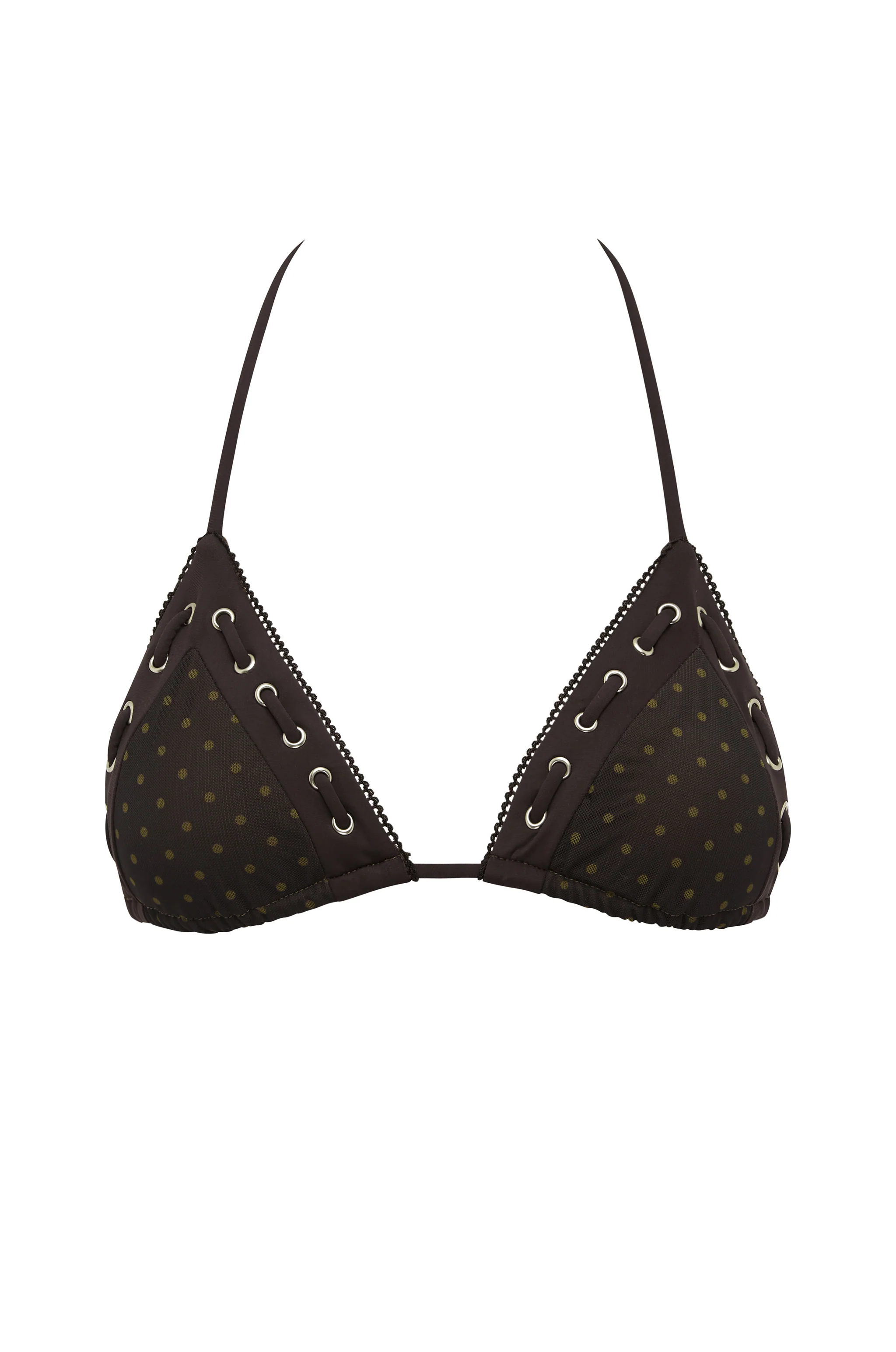 Juni Bikini Top | Brown Polka Dot - Image 7