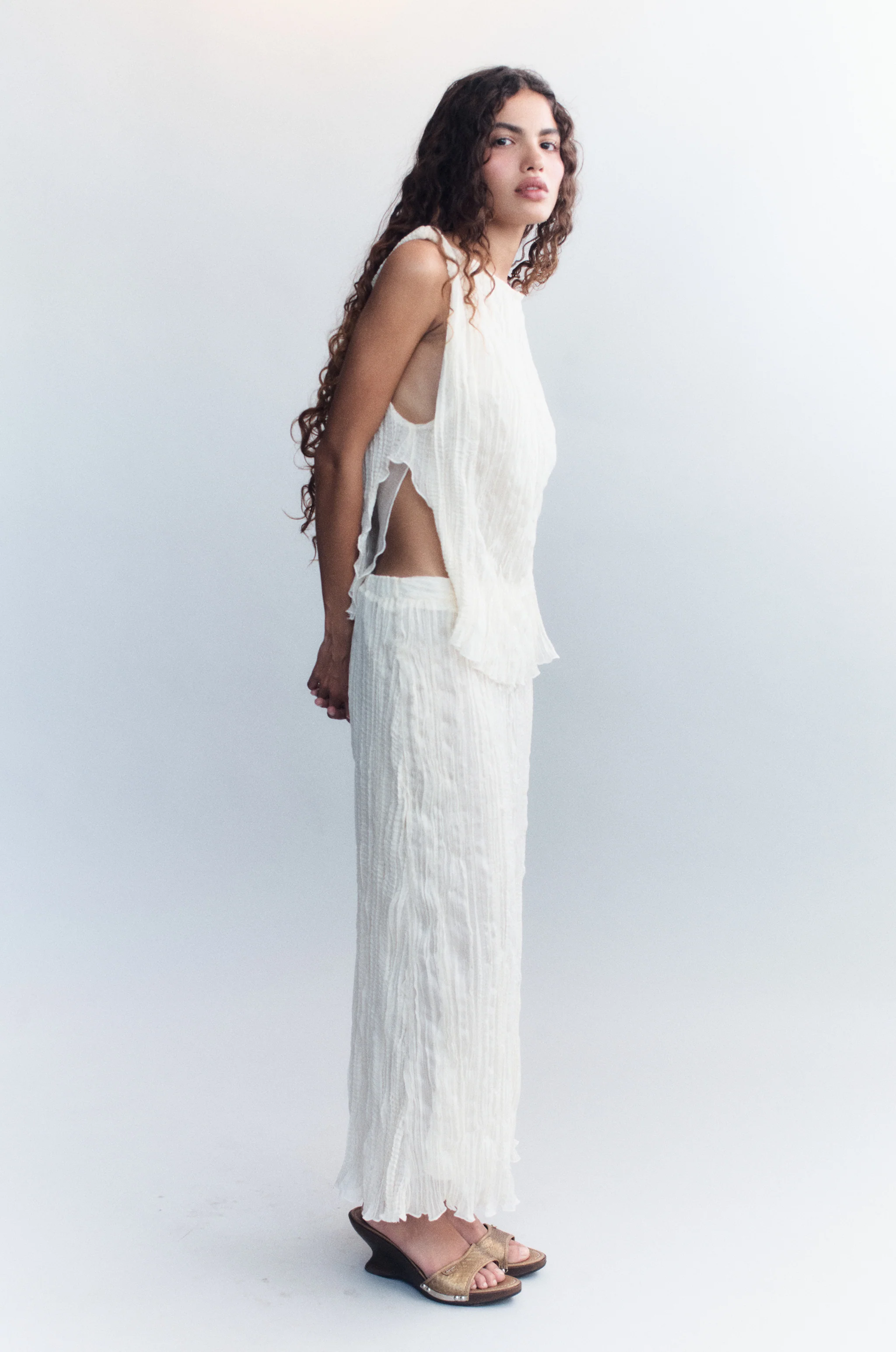 Kea Midi Skirt | Cream - Image 3