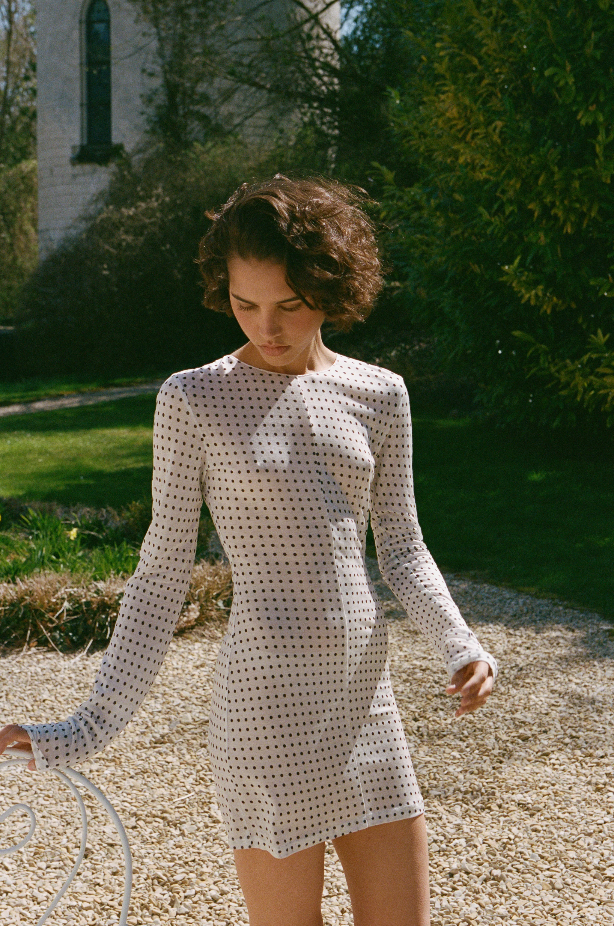 Kenny Dress | White Polka Dot - Image 2