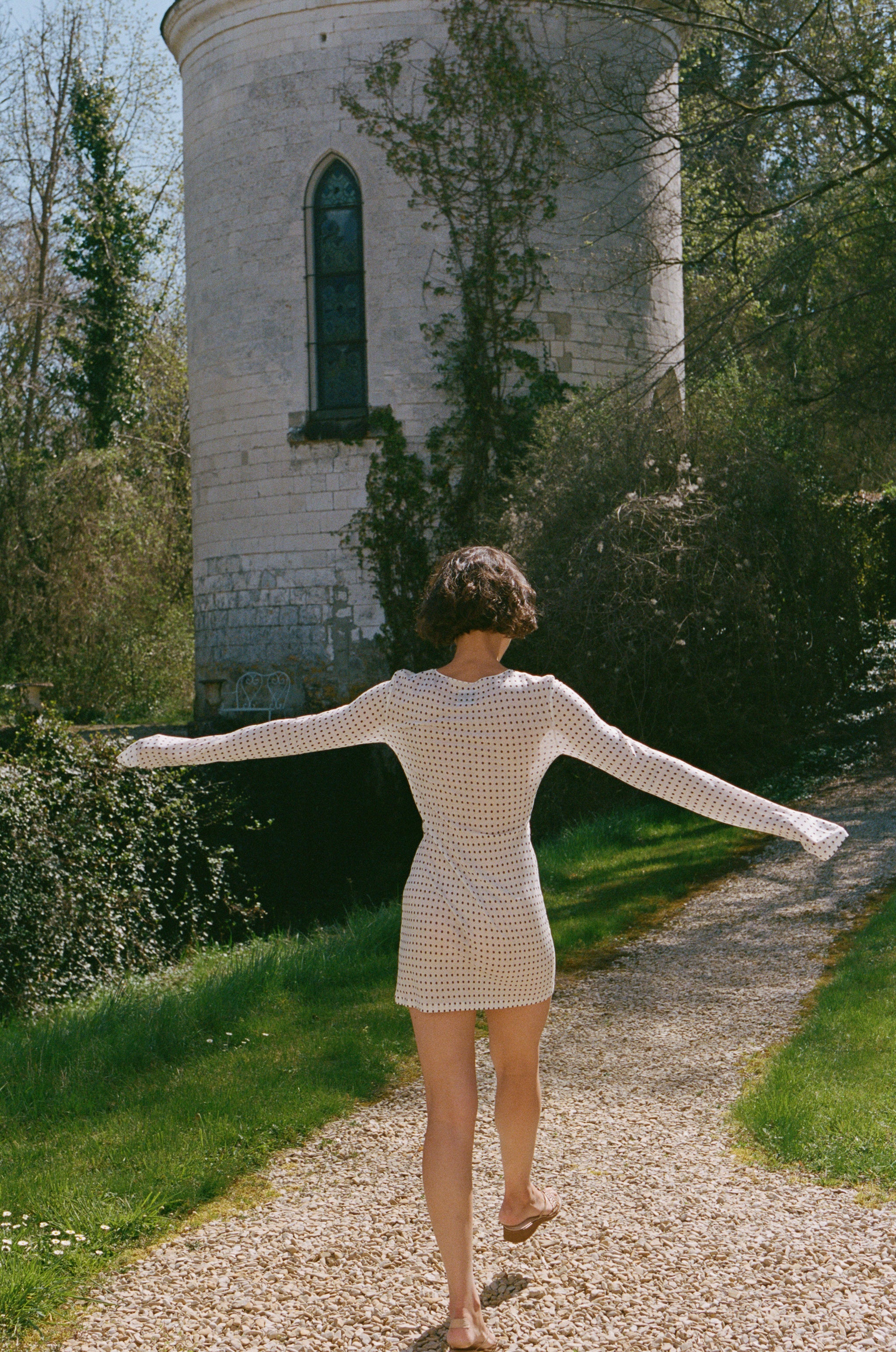 Kenny Dress | White Polka Dot - Image 6