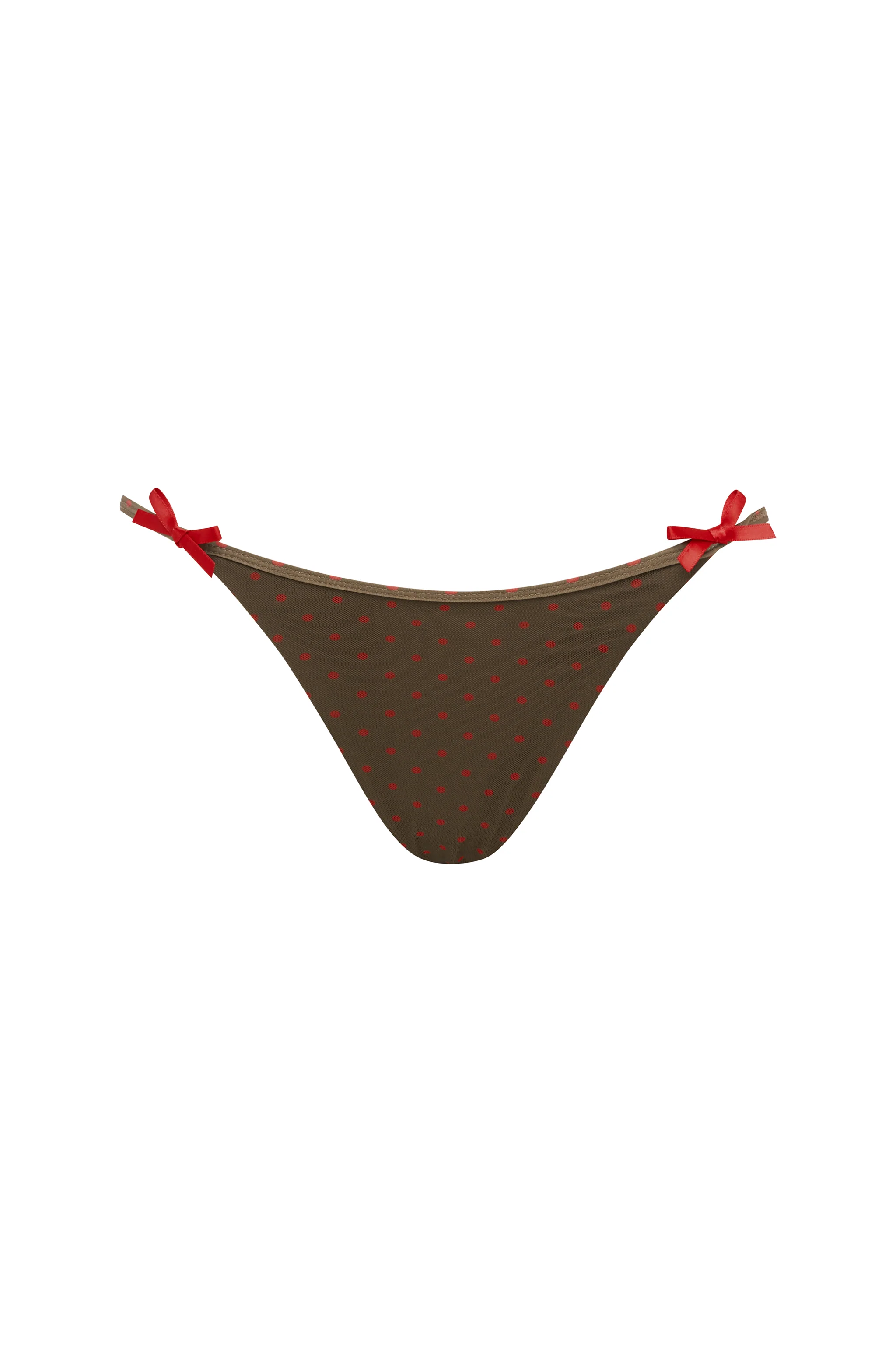 Lola Bikini Bottom | Brown / Red Polka Dot - Image 5