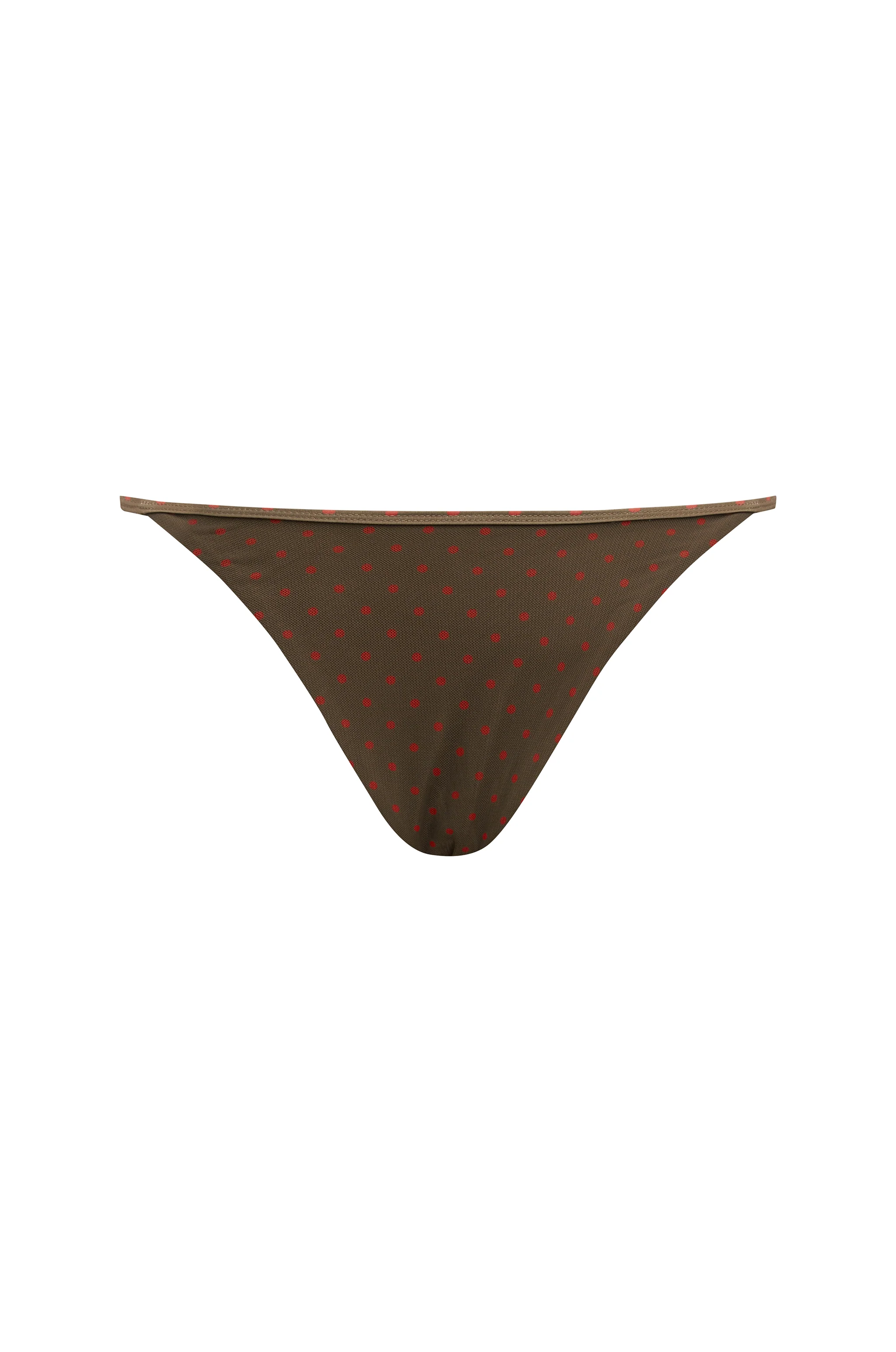 Lola Bikini Bottom | Brown / Red Polka Dot - Image 6