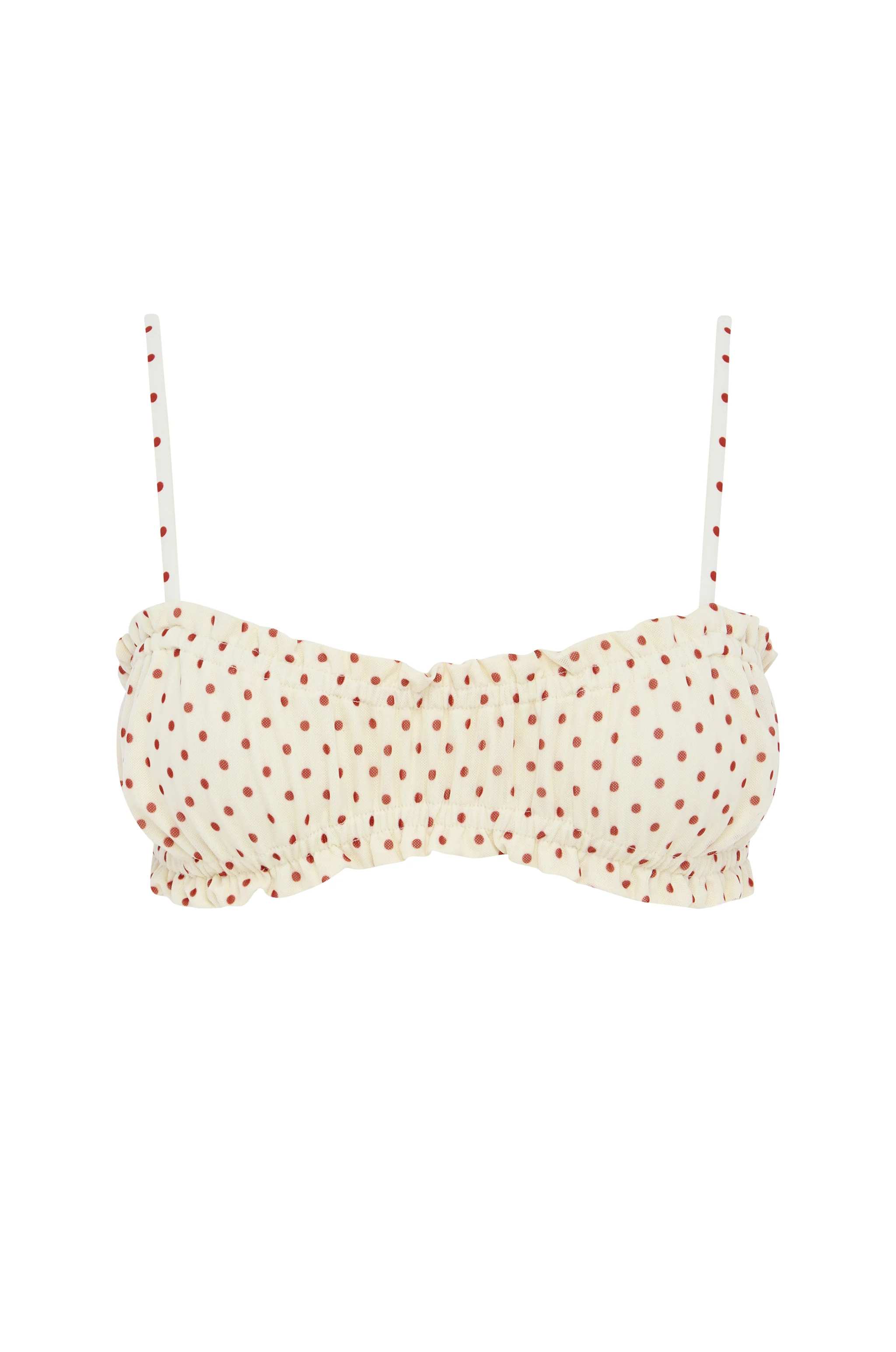 Lottie Bikini Top | Cream Polka Dot - Image 7