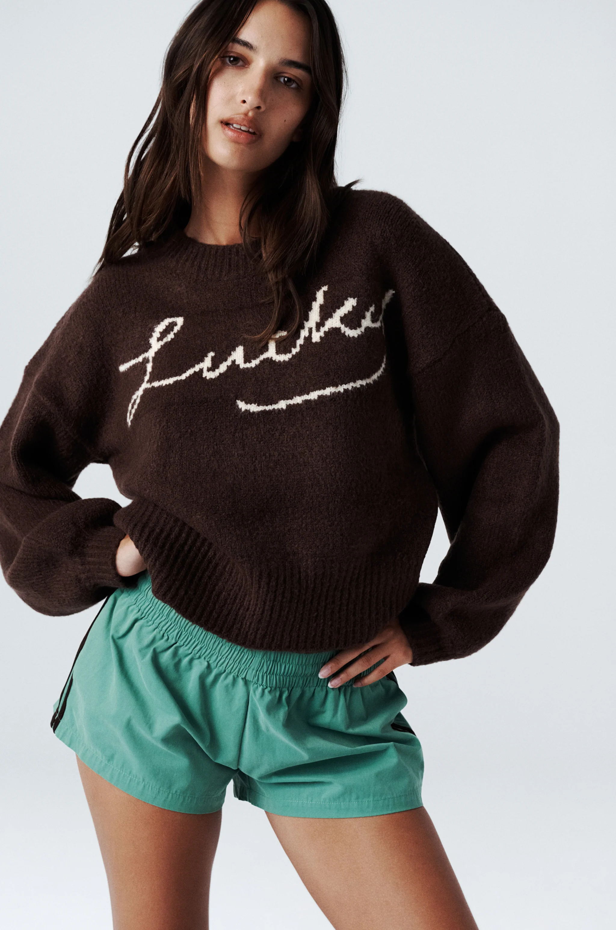 Lucky Days Sweater | Brown/Cream - Image 3