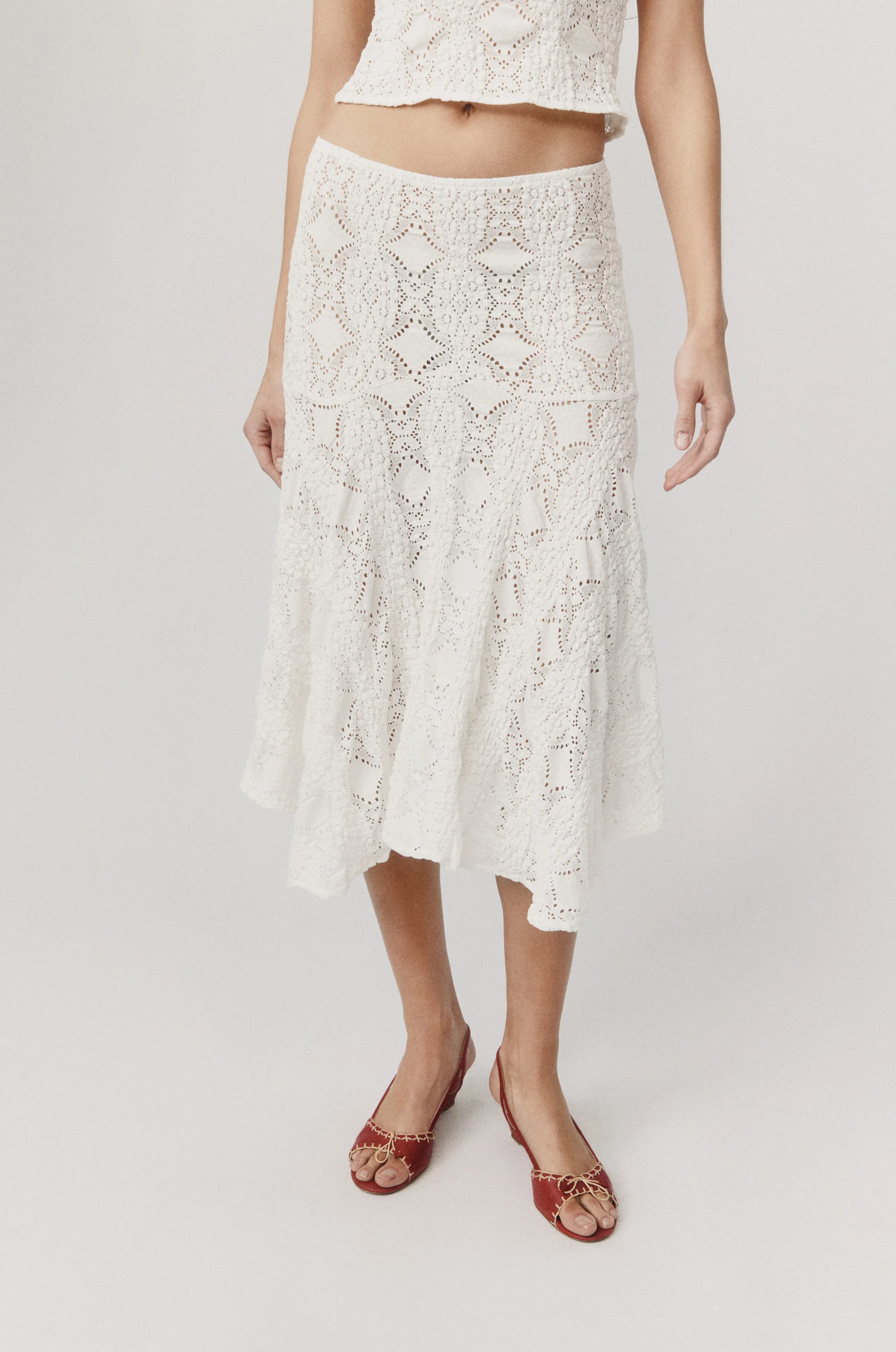 Maeve Midi Skirt | White - Image 3