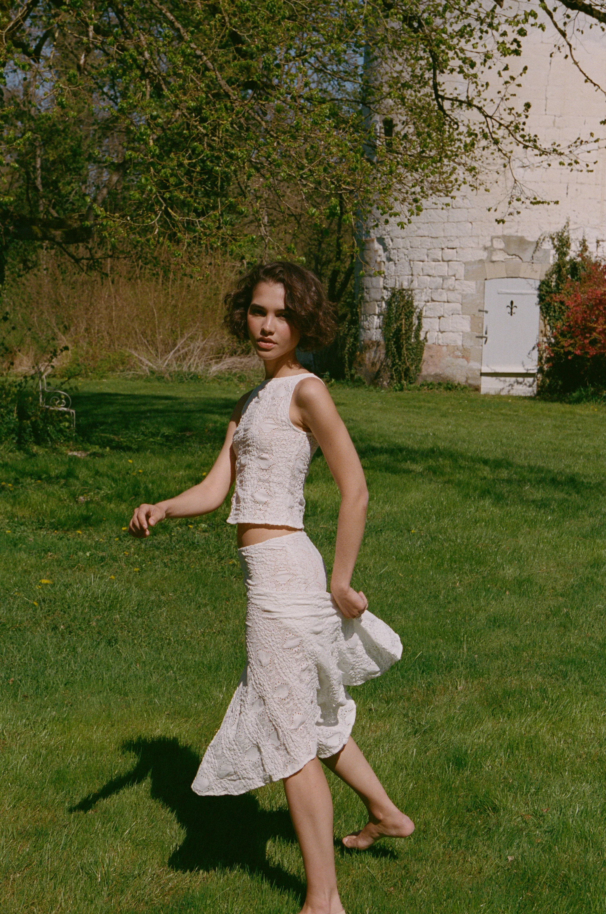 Maeve Midi Skirt | White - Image 6