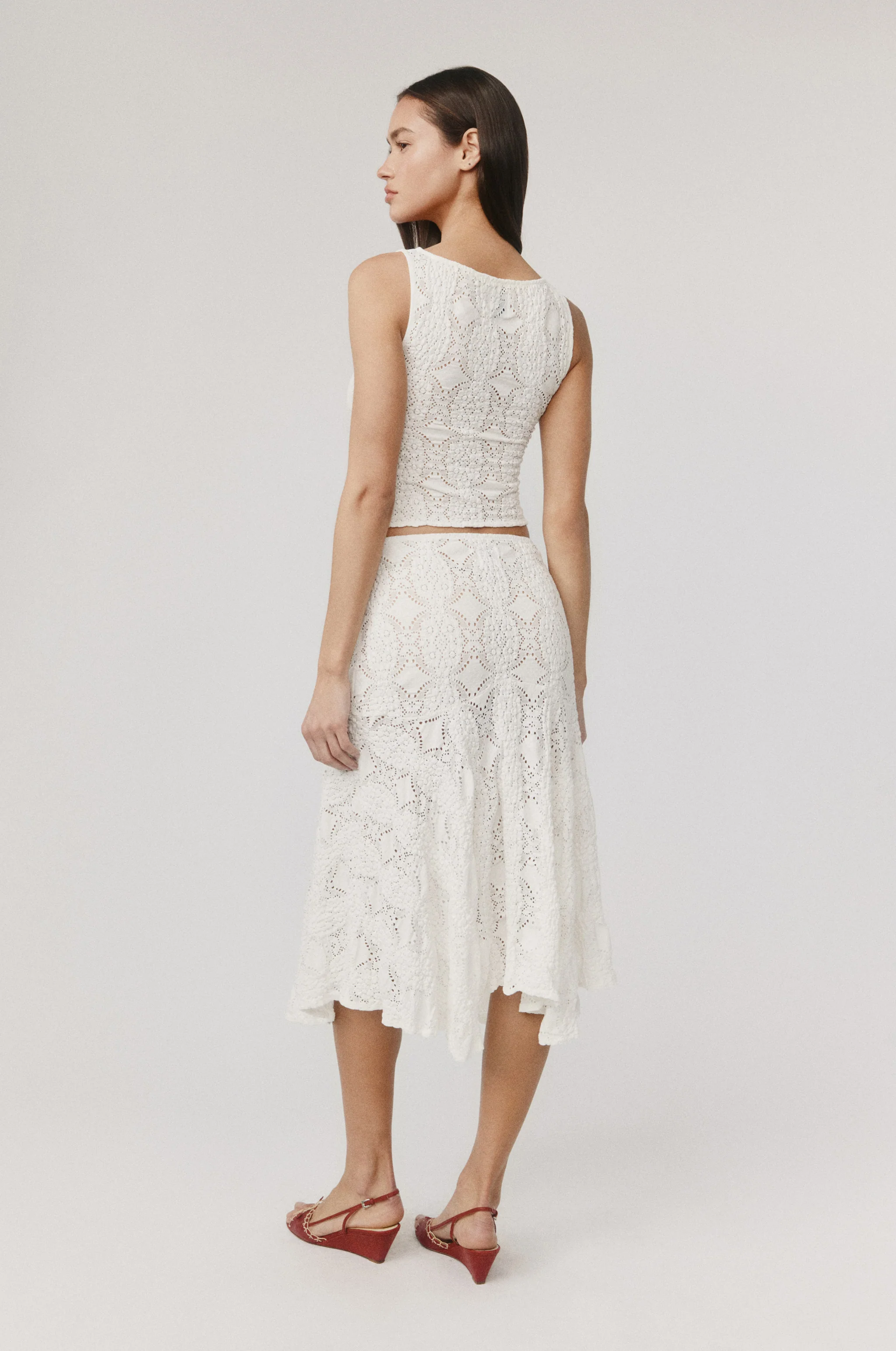 Maeve Midi Skirt | White - Image 8