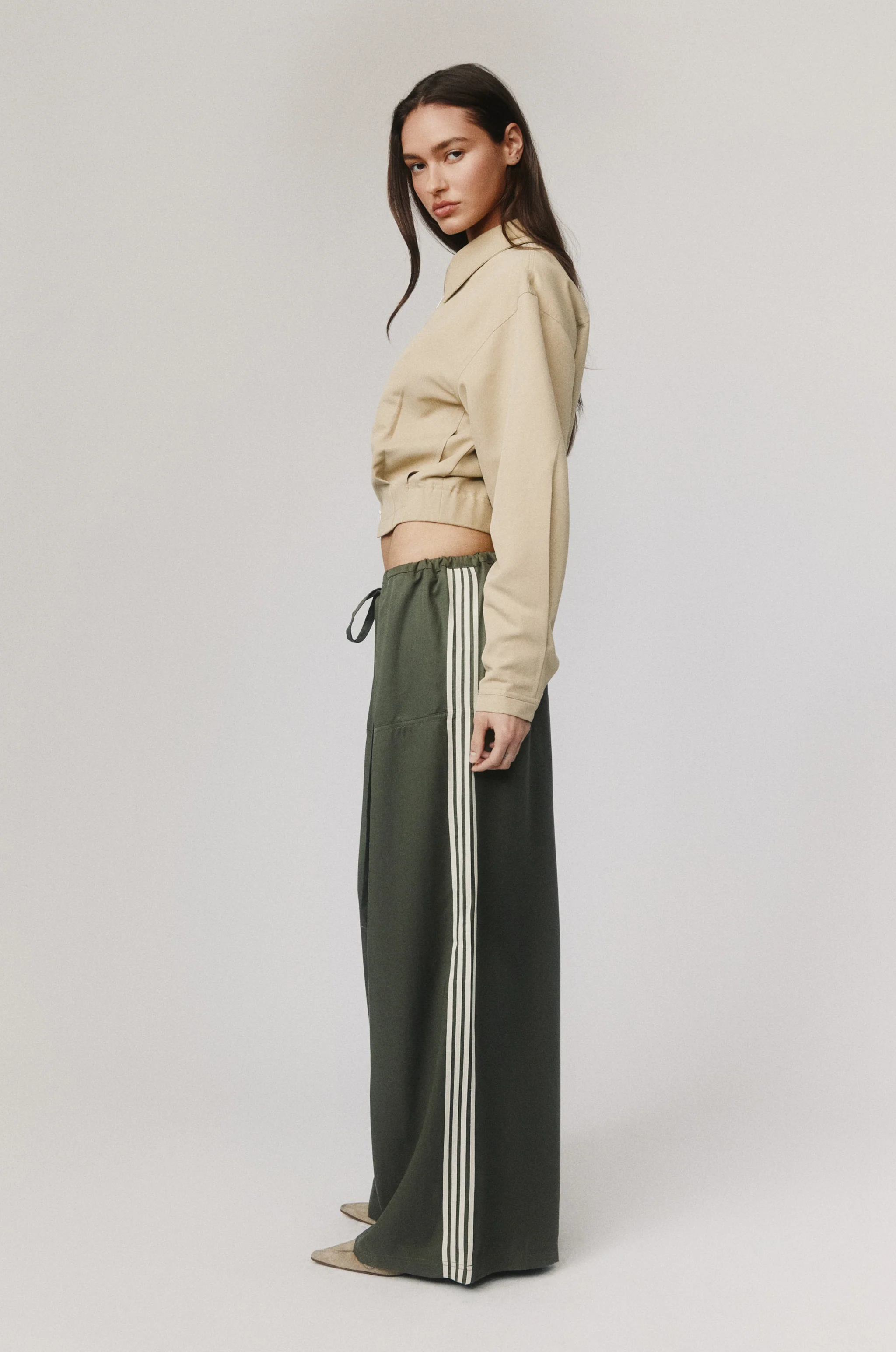 Norah Pants | Khaki Stripe - Image 3