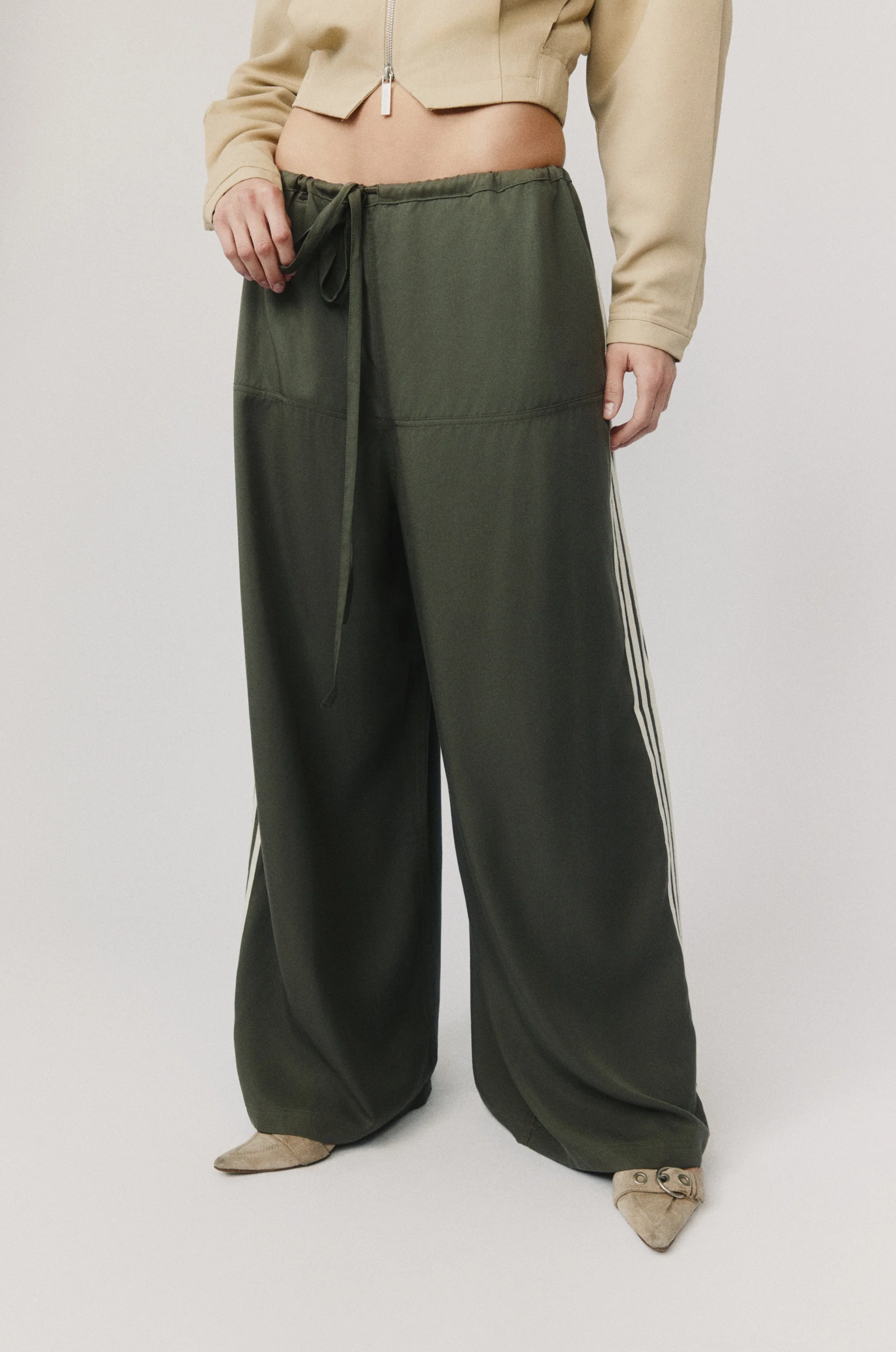 Norah Pants | Khaki Stripe - Image 4