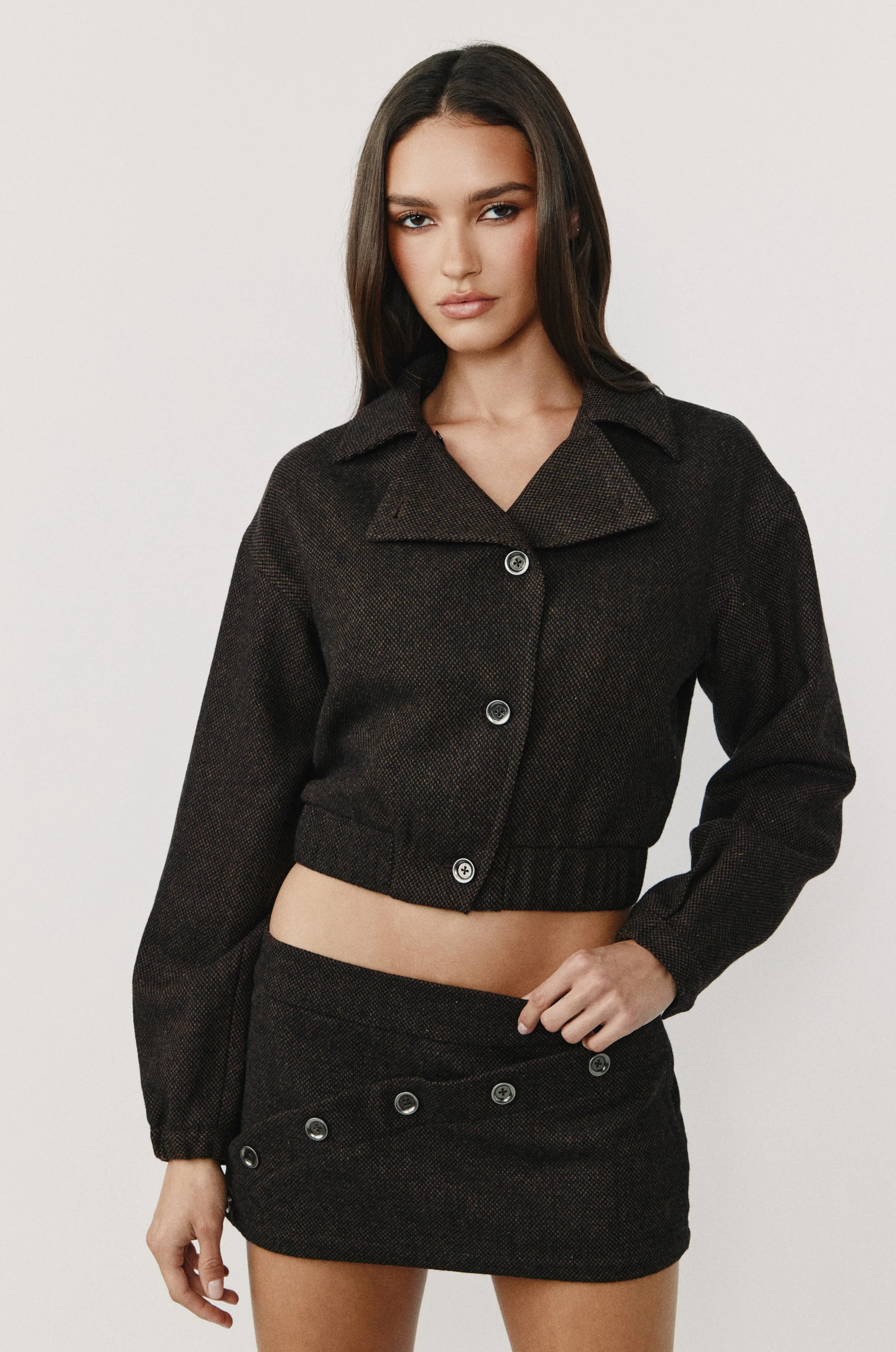 Oliver Skirt | Brown Check - Image 3