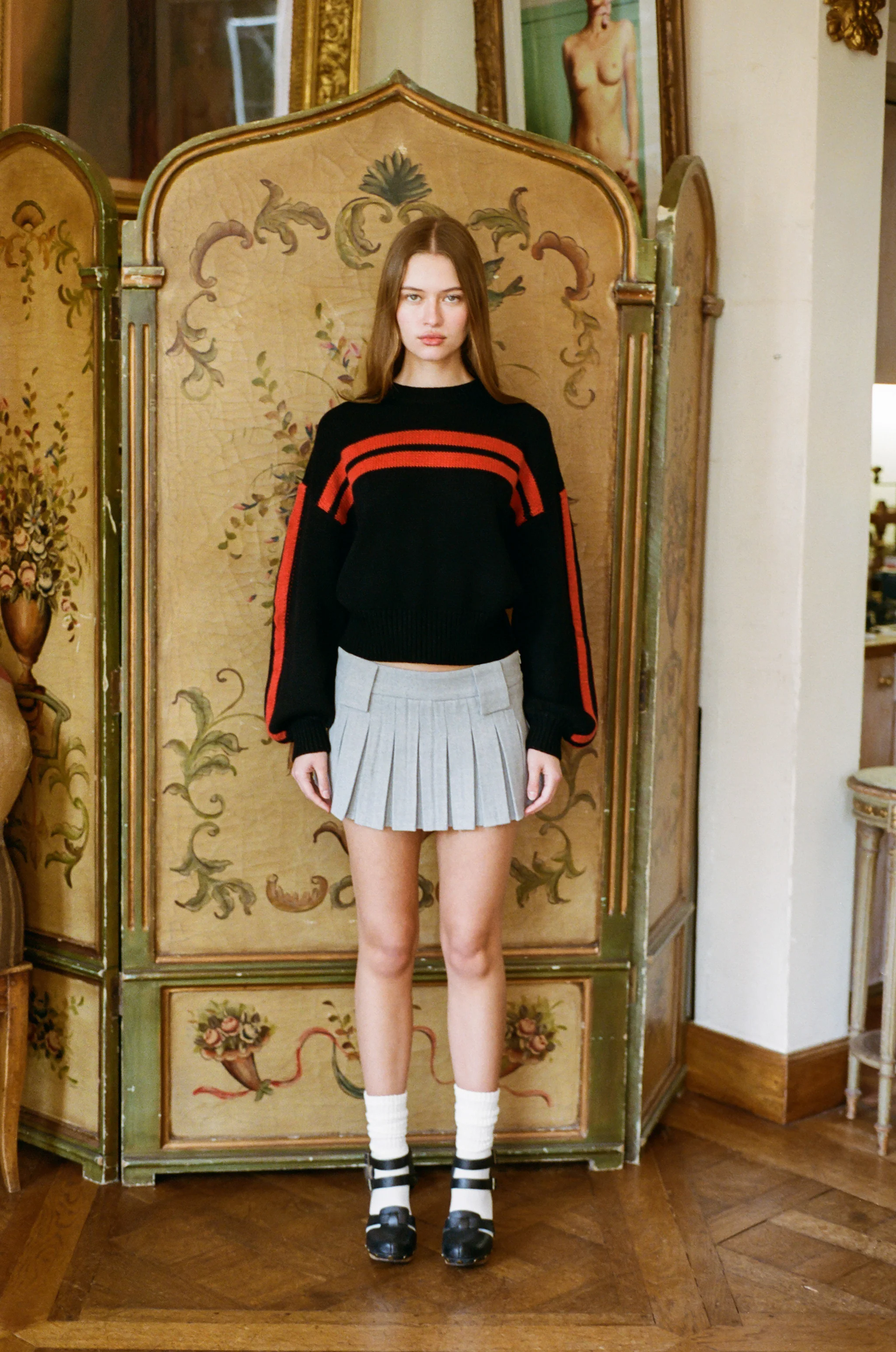 Olivia Sweater | Black / Red - Image 5
