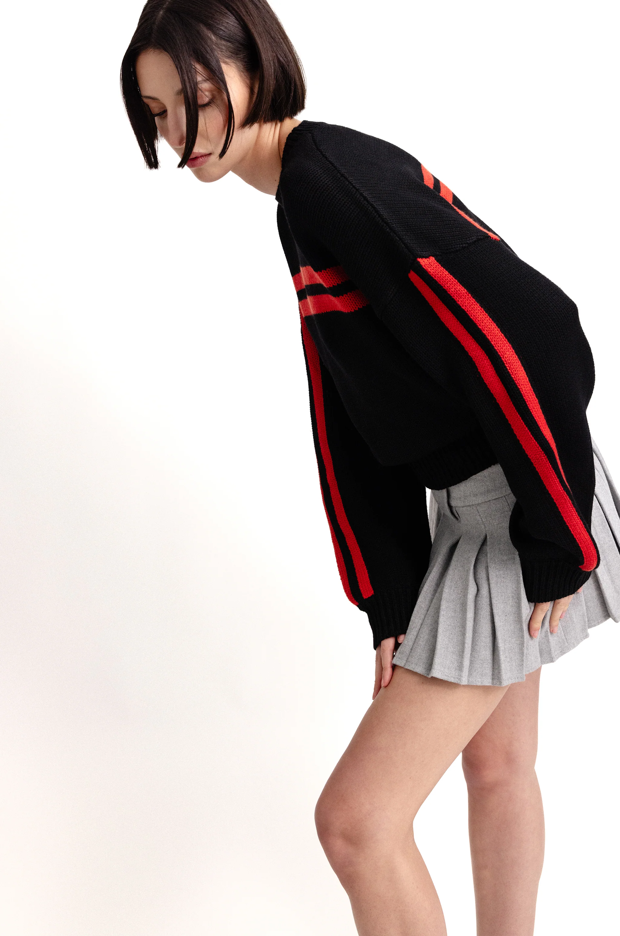 Olivia Sweater | Black / Red - Image 6