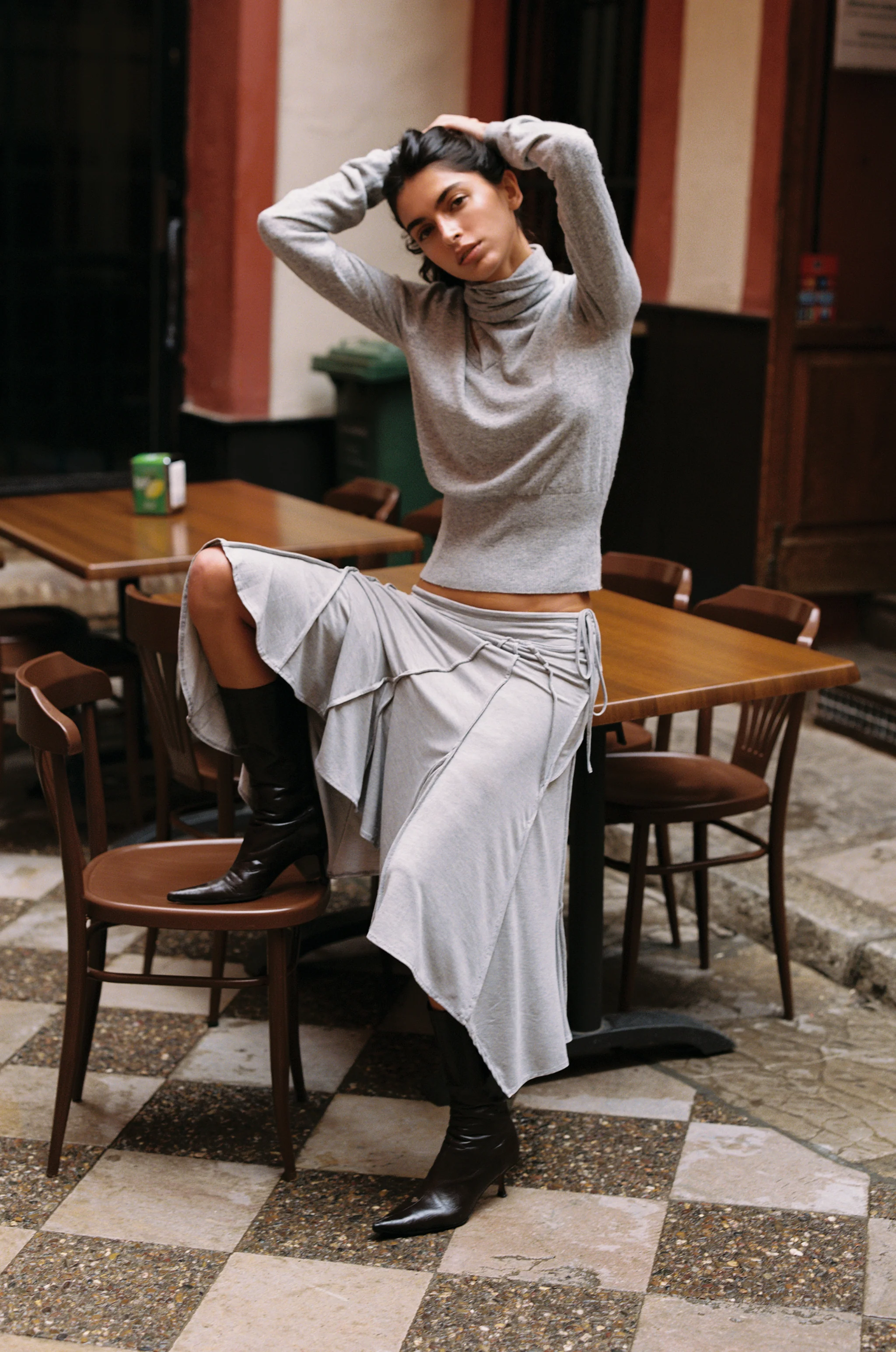 Phoebe Top | Grey - Image 5
