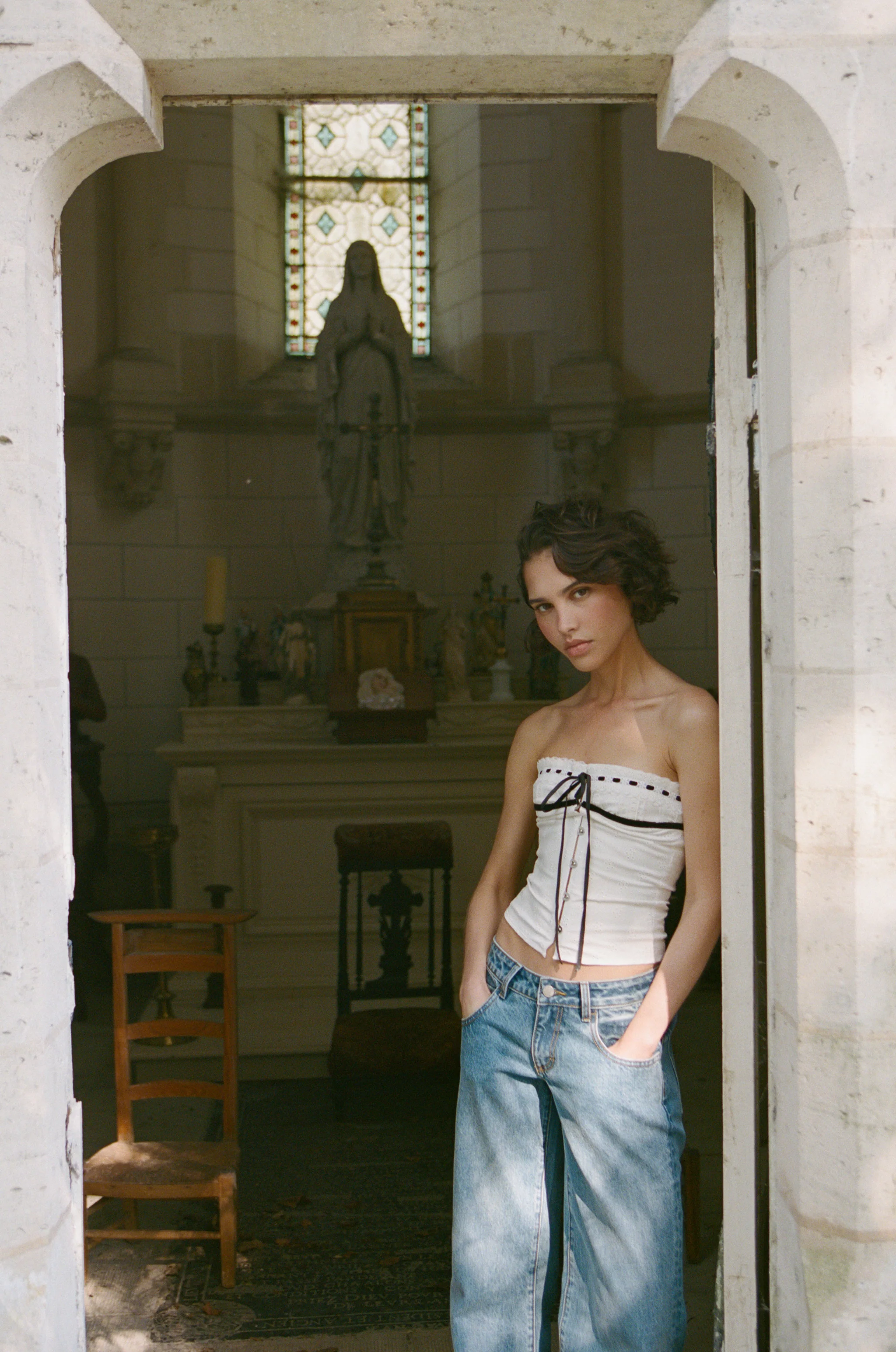 Sabrin Top | White Embroidery - Image 5