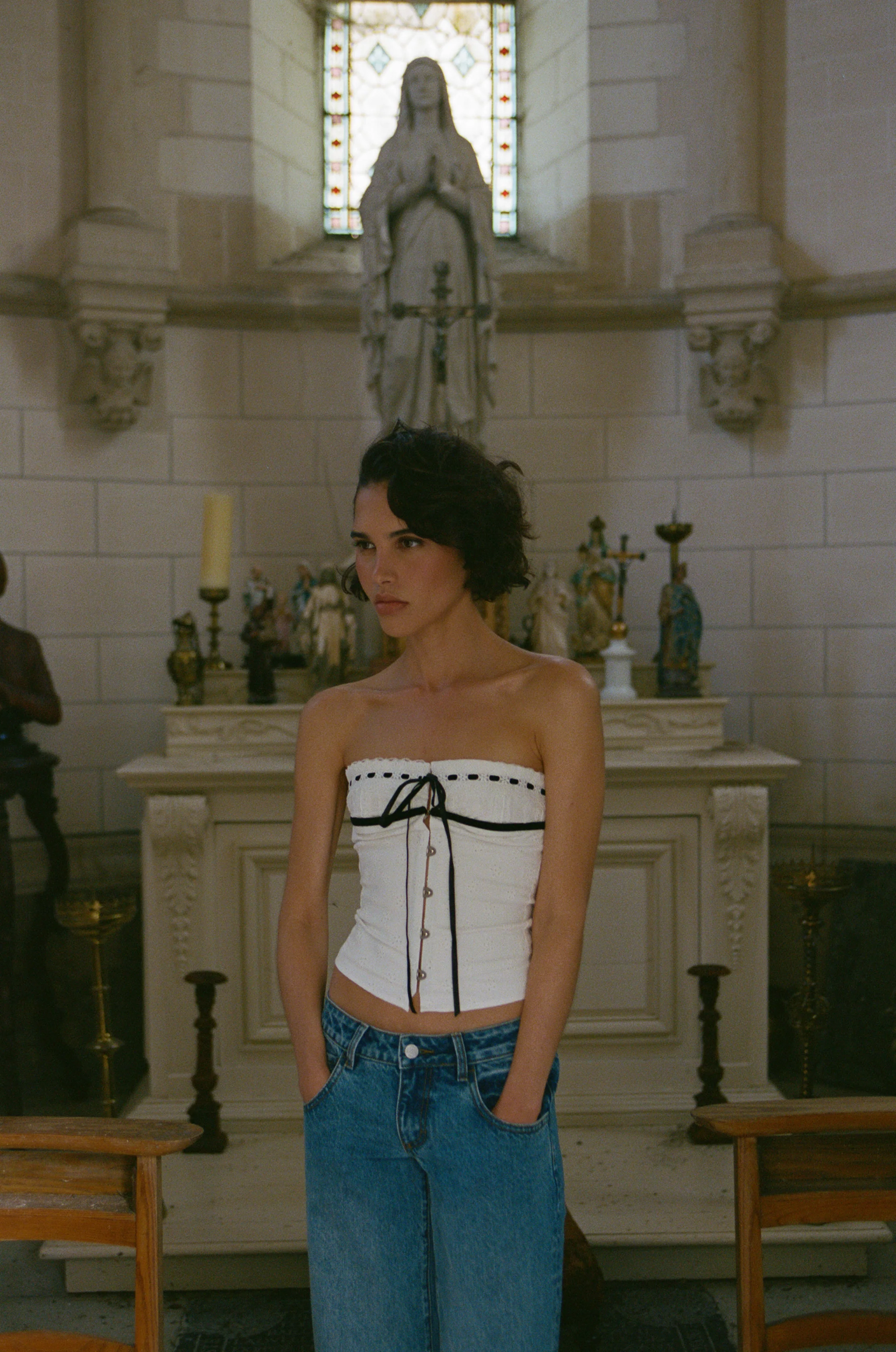 Sabrin Top | White Embroidery - Image 6