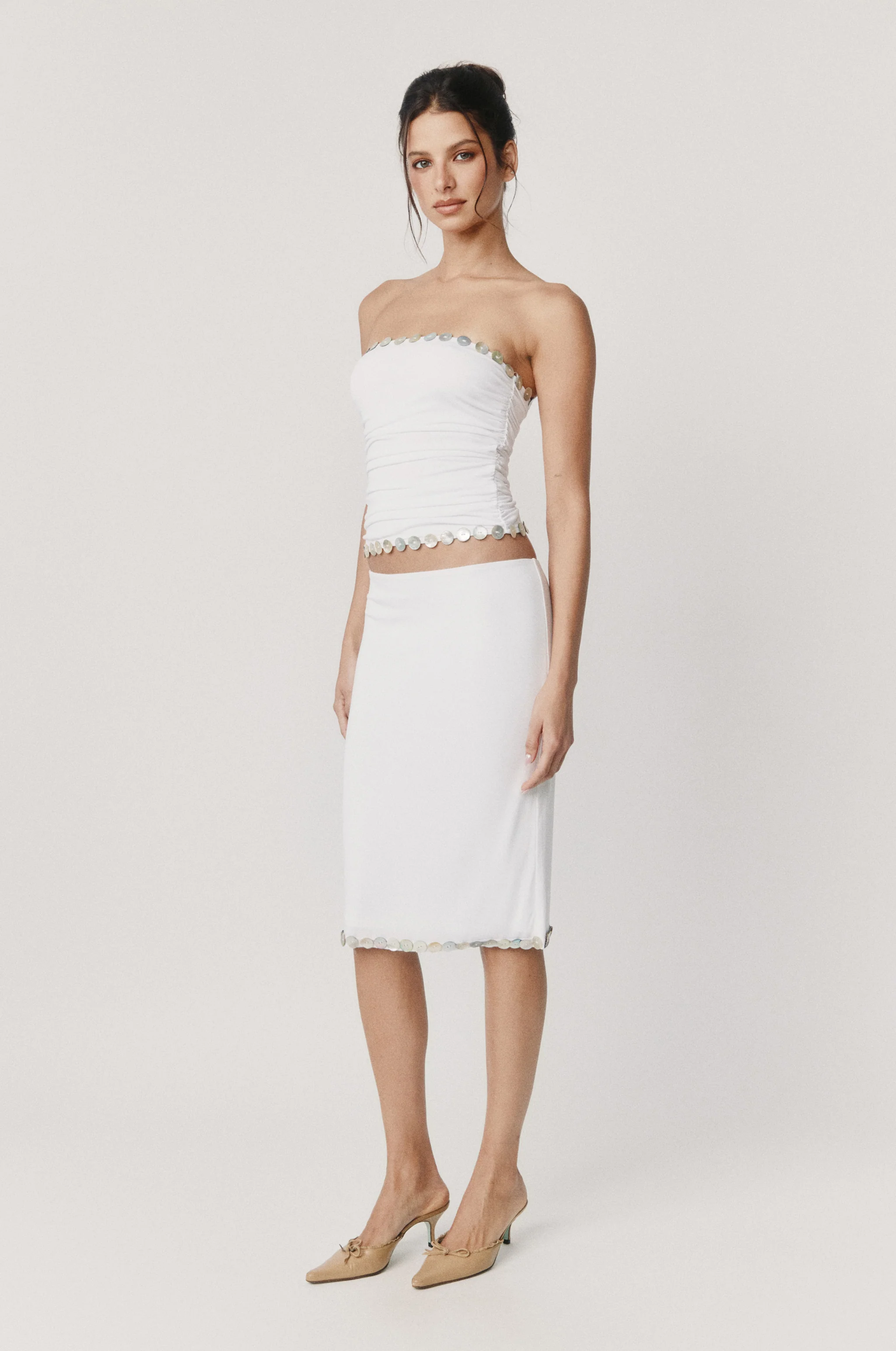 Sonny Midi Skirt | White - Image 4